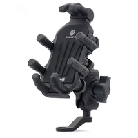 Support de téléphone flexible absorbant les chocs réglable pour moto/vélo Rotation à 360 degrés en alliage d'aluminium en nylon durable pour moto/vélo