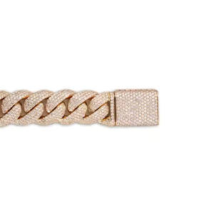 Bracelet Chaîne Cubaine en Argent Sterling 925 Style Hip Hop avec Moissanite, Bijou de Luxe Streetwear pour Hommes et Femmes, Idéal pour les Fêtes - Product Image 5