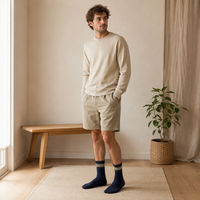 Chaussettes en laine personnalisées avec logo, chaussettes côtelées en tricot chaud et décontractées pour les marques de produits privés