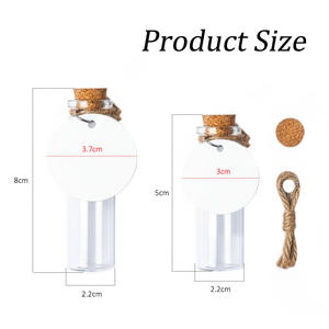 Sublimation Blank Message in a Bottle Double-Sided Printable Aluminum Tag 2 Sizes Glass Wish Bottle for Heat Transfer Printing - Product Image 5