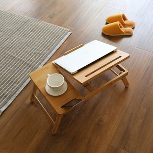 Vassoio <span class=keywords><strong>da</strong></span> Letto per Computer - Tavolino in Bambù - Tavolino Pieghevole - Supporto per Smartphone e Tablet - Per Compiti e Studio - Product Image 4