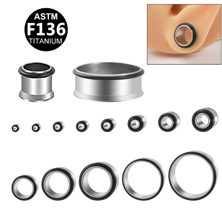 Getta Astm F136, титановые тоннельные пробки, серьги, расширители, 10 г, 8 г, 6 г, 4 г, 2 г, 0 г, 00 г, ювелирные украшения для пирсинга для мужчин и женщин