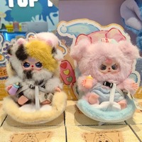 Lot de 8 figurines en peluche PVC 14 cm pour bébé, 100 % officielles, avec porte-clés, collection de véhicules, boîte mystère