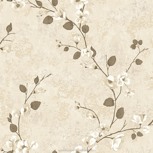 <span class=keywords><strong>Carta</strong></span> da <span class=keywords><strong>Parati</strong></span> Verde con Design di <span class=keywords><strong>Alberi</strong></span> e Fiori, Motivo Naturale - Product Image 6