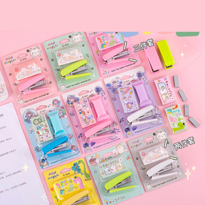 Nuevo Juego <span class=keywords><strong>de</strong></span> Mini Grapadoras con Resaltador, Grapadora para Estudiantes, Juego <span class=keywords><strong>de</strong></span> Papelería para Estudiantes, Útiles <span class=keywords><strong>Escolares</strong></span> - Product Image 2