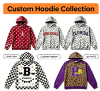 Collection de sweats à capuche personnalisés, impression intégrale, motif léopard et damier, OEM ODM, logo personnalisé, MOQ 1 pièce