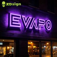Enseigne publicitaire lumineuse en lettres 3D LED personnalisées en acrylique pour entreprises, étanche IP65, compatible Google Assistant