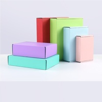 Boîte d'expédition en carton recyclé avec fermeture éclair et bande de déchirement, impression personnalisée, emballage pour e-commerce, boîtes en carton ondulé