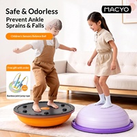 Ballon d'équilibre anti-explosion de 58 cm pour enfants et entraînement de yoga et Pilates à domicile – Ensemble de 7 pièces