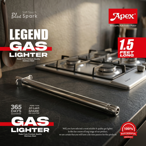 Briquet à gaz portable étanche en acier inoxydable ANAX Legend, allumage par bouton à longue portée, pour cuisinière domestique et restaurant - Product Image 3