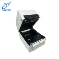 Printer Label Pengiriman Thermal Transfer 110mm dengan Pemotong Otomatis untuk Usaha Kecil, Mesin Pencetak Pita Nirkabel Bluetooth