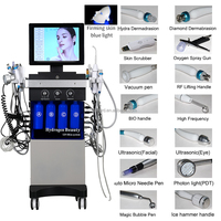 Appareil de beauté professionnel Hydra Dermabrasion 14 en 1 pour soins du visage, peeling aquatique, machine à hydrogène