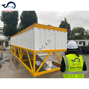 Tipo di contenitore orizzontale mobile rettangolare Silos di stoccaggio cemento con nastro trasportatore a vite per la vendita <span class=keywords><strong>Silo</strong></span> di sabbia Fly Ash prezzo - Product Image 5