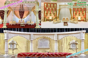 Elegante boda de la princesa de Bollywood "Mandap" india de Bollywood boda Organizacion de boda blanco Jodha Akbar "Mandap" EE. UU. - Product Image 2