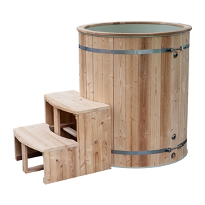 Baignoire de récupération chaude et froide en bois de cèdre sur mesure pour sauna et spa, fabriquée en usine. - Product Image 3