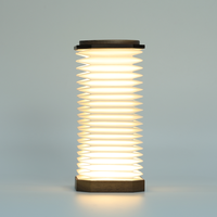 2025 tendance nouvelle lampe verticale en accordéon Offre Spéciale Table LED pliante en bois lecture veilleuse pour chambre cadeaux de jour ouvrable