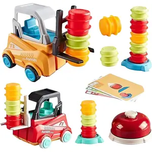 Family Parent-child Matching Toy Engineer Forklift Transport Board Game Stack Matching Skill Forklift Frenzy Game