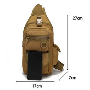 조정 가능한 전술 단일 어깨 은폐 야외 EDC 도구 크로스 바디 슬링 배낭 나일론 권총 가방 및 메신저 가방 - Product Image 3
