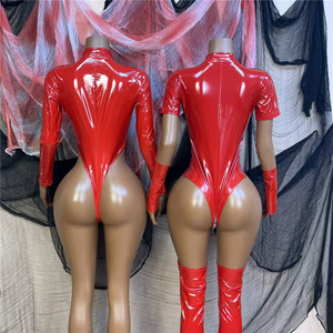 Jiubaju Halloween Lingerie Érotique Femme en <span class=keywords><strong>Latex</strong></span> et Cuir, Combinaisons <span class=keywords><strong>Sexy</strong></span>, Bodys Moulants Dos Nu, Robes Baby <span class=keywords><strong>Doll</strong></span>, Sous-vêtements - Product Image 3