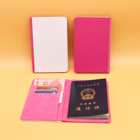 Couverture de passeport de voyage étanche de style professionnel élégant pochette personnalisée support en cuir PU pour sublimation de cartes de visite