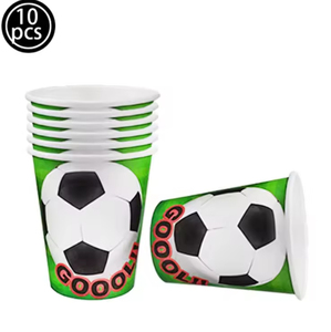 Gobelet à emporter à double paroi pour boissons chaudes, écologique, sur le thème du football, personnalisable, OEM ODM, gobelet en papier jetable écologique - Product Image 3
