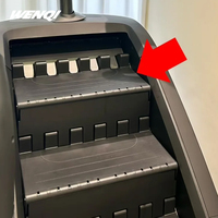 Máquina de step aeróbico con consola LCD, peldaños giratorios y monitor de frecuencia cardíaca para programa de fitness en apartamentos