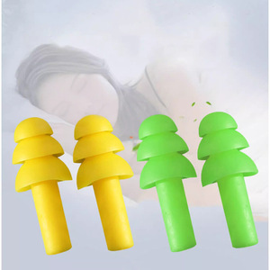 Tapones para los oídos de silicona impermeables para nadar, tapones para los oídos con forma de árbol de Navidad que cancelan el ruido y promueven el sueño para estudiantes - Product Image 2