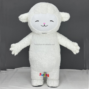 Disfraz <span class=keywords><strong>de</strong></span> Mascota <span class=keywords><strong>de</strong></span> Cordero Blanco Inflable <span class=keywords><strong>de</strong></span> 2 m Hecho a Medida para Adultos, Perfecto para Actuaciones, Bailes y Eventos Festivos - Product Image 5
