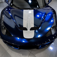 Vinilo Adhesivo para Automóviles PET Shadow Blue con Efecto de Cambio de Color, 1.52*16m, Tecnología de Drenaje de Aire, Antiarañazos, para Decoración de Carrocería