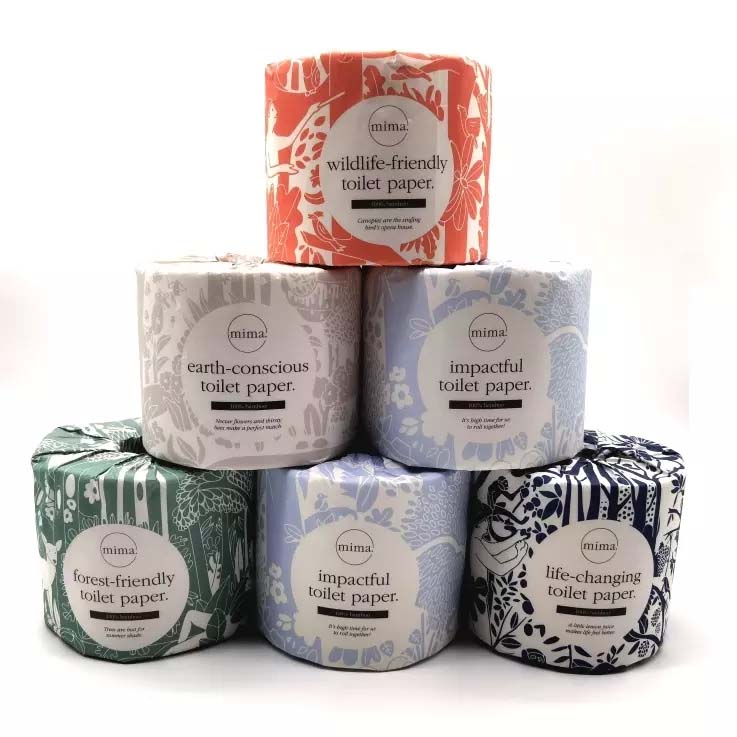 100% Бамбук Целлюлозно-держатель для туалетной бумаги 3 слоя 200 листов биоразлагаемые материалы Премиум-качества