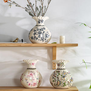 Envío Gratis Nuevo Jarrón de Cerámica Estilo Chino Jarrón de Porcelana Vintage Estilo Americano Florero Decoración para el Hogar Sala de Estar - Product Image 4