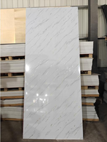 Feuille de marbre PVC flexible brillante de 2 mm, feuille de marbre PVC pour alternative au marbre d'intérieur pour la décoration murale