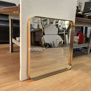 <span class=keywords><strong>Marco</strong></span> grande <span class=keywords><strong>de</strong></span> aluminio dorado, estilo <span class=keywords><strong>de</strong></span> decoración artística redonda, espejo decorativo montado en la <span class=keywords><strong>pared</strong></span>, espejo ovalado cuadrado <span class=keywords><strong>de</strong></span> círculo profundo para sala <span class=keywords><strong>de</strong></span> estar - Product Image 6