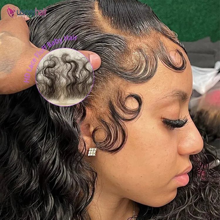 Braziliaanse Onzichtbare Zwitserse Kant Baby Haarstrips Menselijk Haar Voor Vrouwen Natuurlijk Baby Haar Rand Herbruikbare Natuurlijke Haarlijn