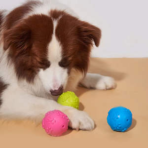 Yzs-squeeking hayvan oyuncak kabarık köpek-oyuncak-top TPR Pet köpek topu - Product Image 2