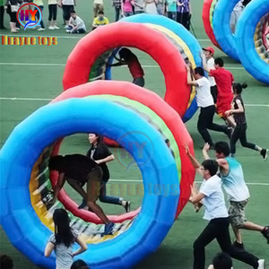Jeu de sport de plein air interactif gonflable humain <span class=keywords><strong>flip</strong></span> it carré rond rolling team building - Product Image 4