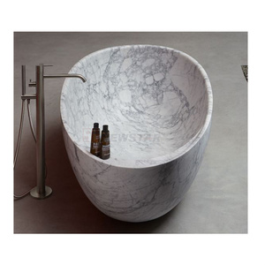 Newstar European Style Stone <strong>Bathtub</strong> Natrual Marble Tub Hand Carved Custom Stone <strong>Bathtub</strong> Oval Marble <strong>Bathtub</strong> - Product Image 3