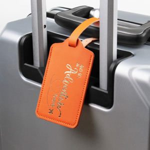 Adjustable Fashionable Luxury Travel Baggage Tags Letter Multi-Color PU Leather Soft Water Resistant Custom Logo <b>Plane</b> Boarding - Product Image 2