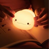 Nouvelle veilleuse bébé Sili cône minuterie USB Rechargeable Axolotl lampe pour enfants cadeau