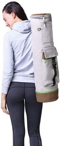 Bolsa de Yoga de Lona Ecológica con Logotipo Personalizado, Bolsa de Transporte para Esterilla de Yoga con Cremallera Completa, Bolsa Deportiva de Hombro - Product Image 5