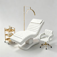 Mobilier de salon moderne de luxe pour cosmétiques, table de massage électrique, chaise de spa, lit de beauté pour soins du visage, lit pour extensions de cils