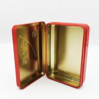 Haute qualité rectangulaire boîte à cigares personnalisé conception cigarette/thé boîte en métal avec charnière