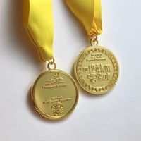 Fabricant de médailles de trophée en métal or argent bronze en Chine Médailles et trophées simples avec logo personnalisé