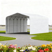 [Stock US] Garage métallique 20 x 30 pieds, robuste, thermolaqué, abri de voiture étanche avec toit en pente, livraison rapide depuis les États-Unis, MOQ 1 unité