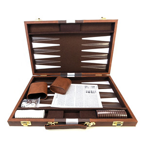 Jeux de Dames et de Backgammon de Luxe Personnalisés de Haute Qualité avec Dés Colorés pour les Jeux d'Échecs - Product Image 1