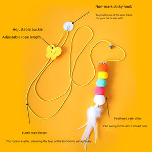 Hängendes Automatisches Interaktives Katzenspielzeug Lustige Maus Katzenstab mit Glocke Spielzeug für Kätzchen Spielzeugstab Katzenzubehör - Product Image 2