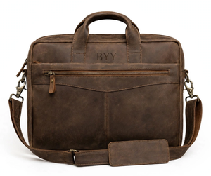 Porte-documents en cuir personnalisé, sac messager vintage pour ordinateur portable, porte-documents de bureau gravé sur mesure, sac de travail pour hommes et femmes - Product Image 3