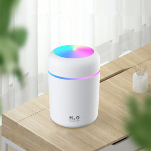 Sáng tạo 300 ml ánh sáng đầy màu sắc không khí phun khuếch tán USB máy tính để bàn nhà xe tạo độ ẩm biểu tượng tùy chỉnh - Product Image 6