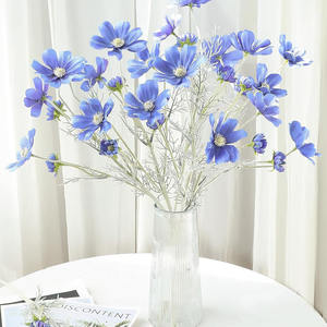 Factory Wholesale Artificial Single Stem Silk Sativa Flowers <b>Wedding</b> Hotel Decorations Photography <b>Props</b> - Product Image 2