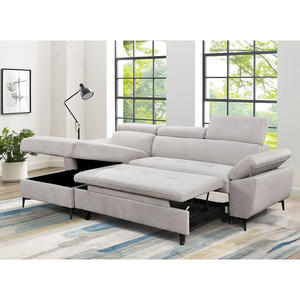 Canapé en L modulaire gris turc Promo canapé-lit sectionnel lit convertible pivotant Design moderne inclinable pour hôtels salon - Product Image 5